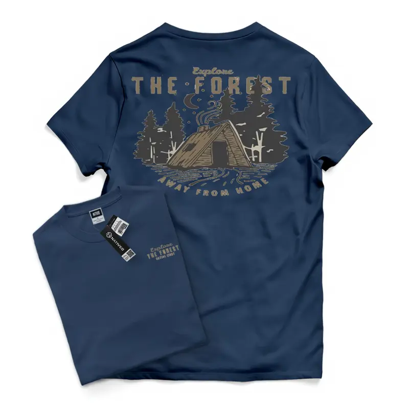T-shirt Distro Pria Wanita The Forest Pink Premium Bahan Katun Combed 30s I Baju Kaos Cowok Cewek Distro Original Motif ADVENTURE Simple Keren Sablon 1