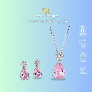 Royale S21 Diskon Paket Kalung Tangan Couple Elegan Cantik Kombo Carat Adjustable Berkualitas Tinggi Dengan Desain Yang Elegan wanita Couple wedding Pasangan Cowo Pria Anti Karat Luntur Berubah Garansi 1 Tahun Cincin Anting COD bunga rose gold