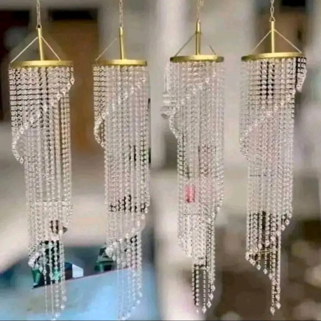 lampu juntai kristal, lampu kristal dekorasi akrilik, lampu dekorasi.