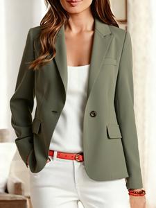 Blazer camisero delgado para mujer, perfecto para cualquier ocasión, ropa de abrigo a la moda, ideal para negocios y uso diario, sin forro