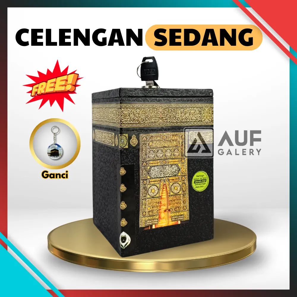 Celengan Kabah SEDANG Kakbah Ka'bah Berkualitas Souvenir Haji Umroh Kado Ultah Unik Ukuran Trendy Kekinian Murah