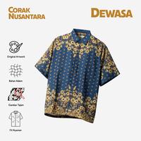 Gambar Batik Print Telusur Kultur - Corak Nusantara - Flora Biru - L dari Telusur Kultur Kota Administrasi Jakarta Timur 1 Tokopedia