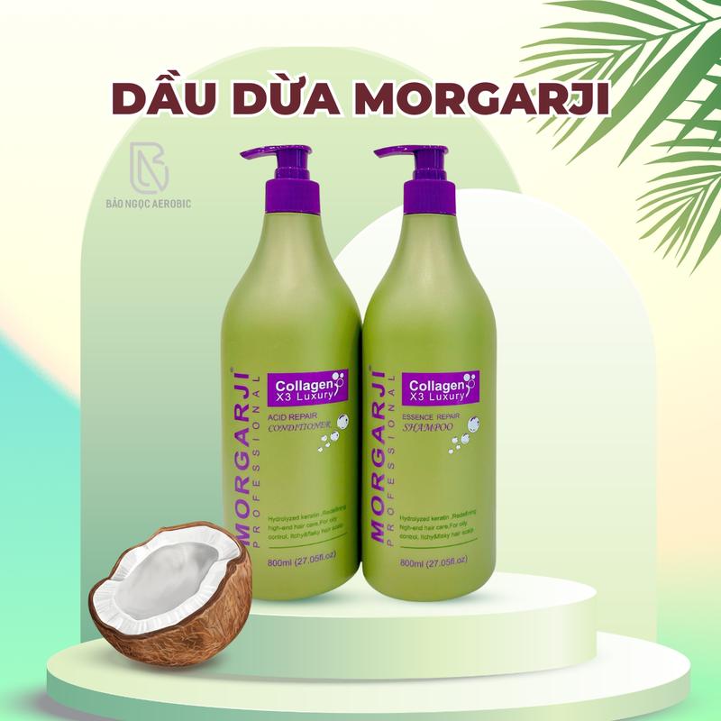 LT - MORGARJI - CẶP DẦU GỘI XẢ DƯỠNG ẨM VÀ MỀM MƯỢT TÓC