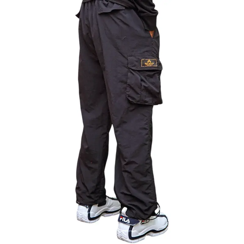 Celana Panjang Parasit Unisex Cargo untuk Pria dan Wanita - Katun Hitam jalan xl cuci kering warna3 outfit Jeans Tebal Slim Stretch Formal Kerja 2