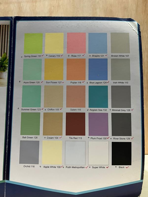CAT TEMBOK 1 KG INTERIOR EKSTERIOR KINGKONG WALL PAINT 18 PILIHAN WARNA KALENG PVC 5