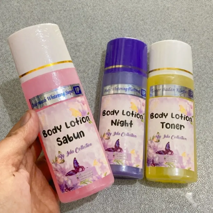 Paket boster hemat 3 macam Hb malam+Toner badan + sabun cair