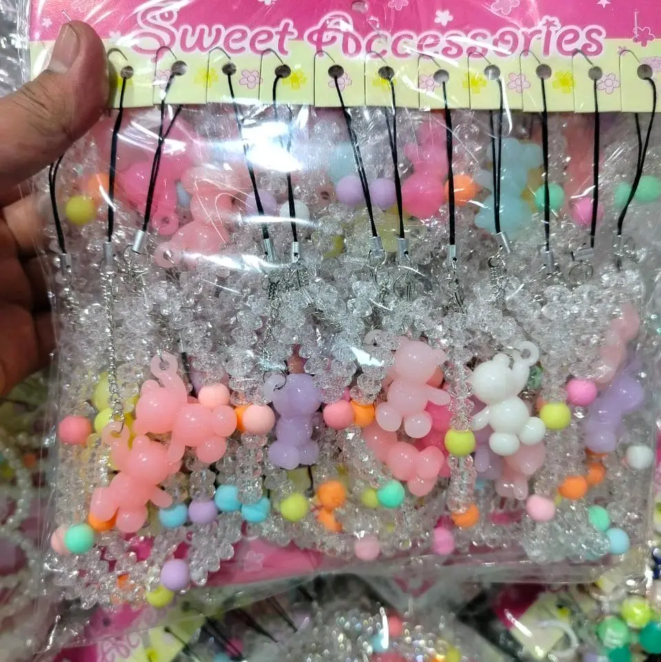 strap phone Tali Gantungan HP Karakter Manik-Manik Warna-Warni - Handphone