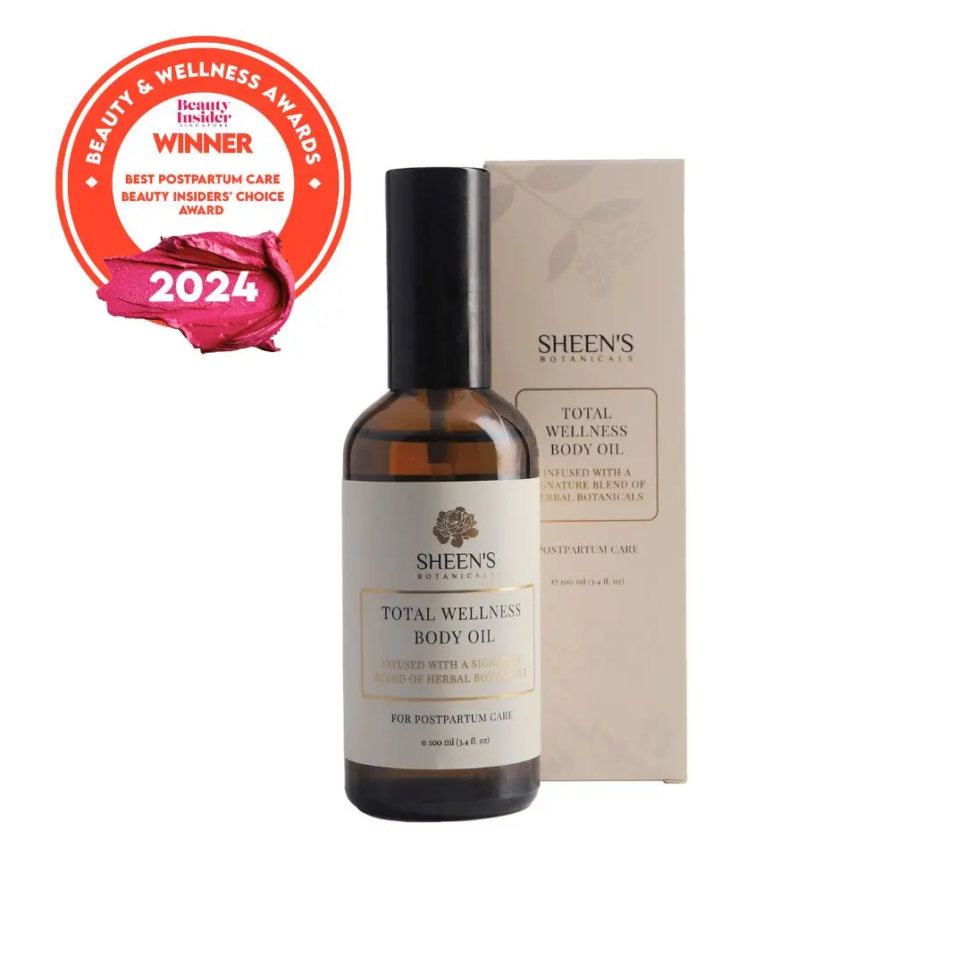 Sheen's Botanicals Total Wellness Body Oil for Postpartum Body Care Body Massage All Natural Blend