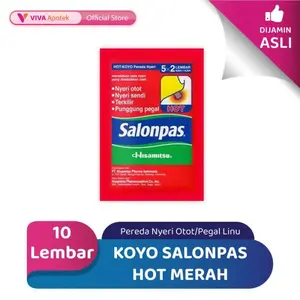Koyo Salonpas Hot Merah Pereda Nyeri Otot/Pegal Linu (10 Lembar) Koyo Salonpas Hot Merah Pereda Nyeri Otot/Pegal Linu (10 Lembar)