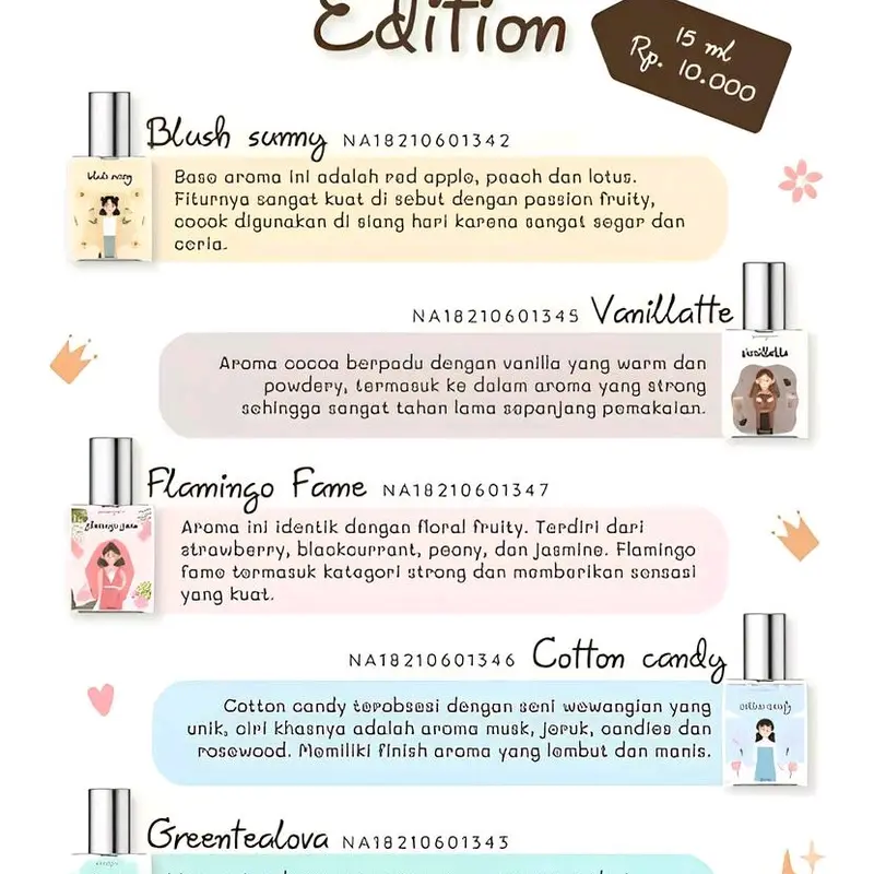 GEAMOORE PARFUM ADDICTED SERIES SPRAY 15ML | ROLL ON 5ML | Perfume Wanita Varian 5
