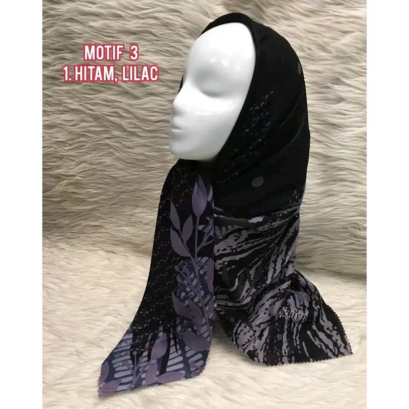 Paket 5pcs hijab segi empat ( 4pcs  hijab premium + gratis 1 pcs hijab random ) Hijab jilbab Segiempat Metal Logo Original motif Limited Edition 7