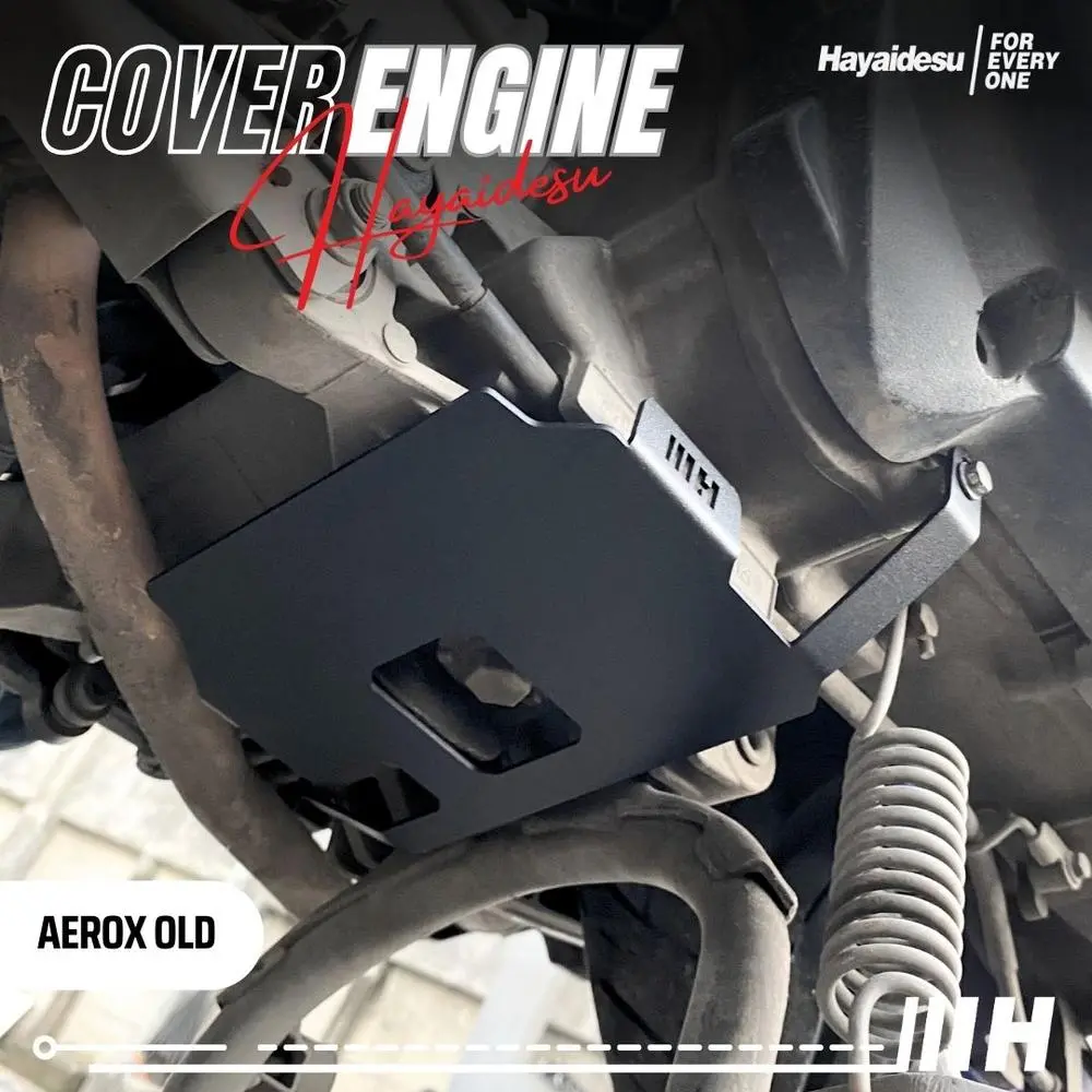 Hayaidesu En e Cover Pelindung Ba h Mesin Motor Yamaha AERO Old (2016-2020) - HITAM