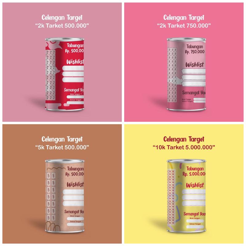 BISA COD !! Celengan Target Medium Uang Anak-anak 1