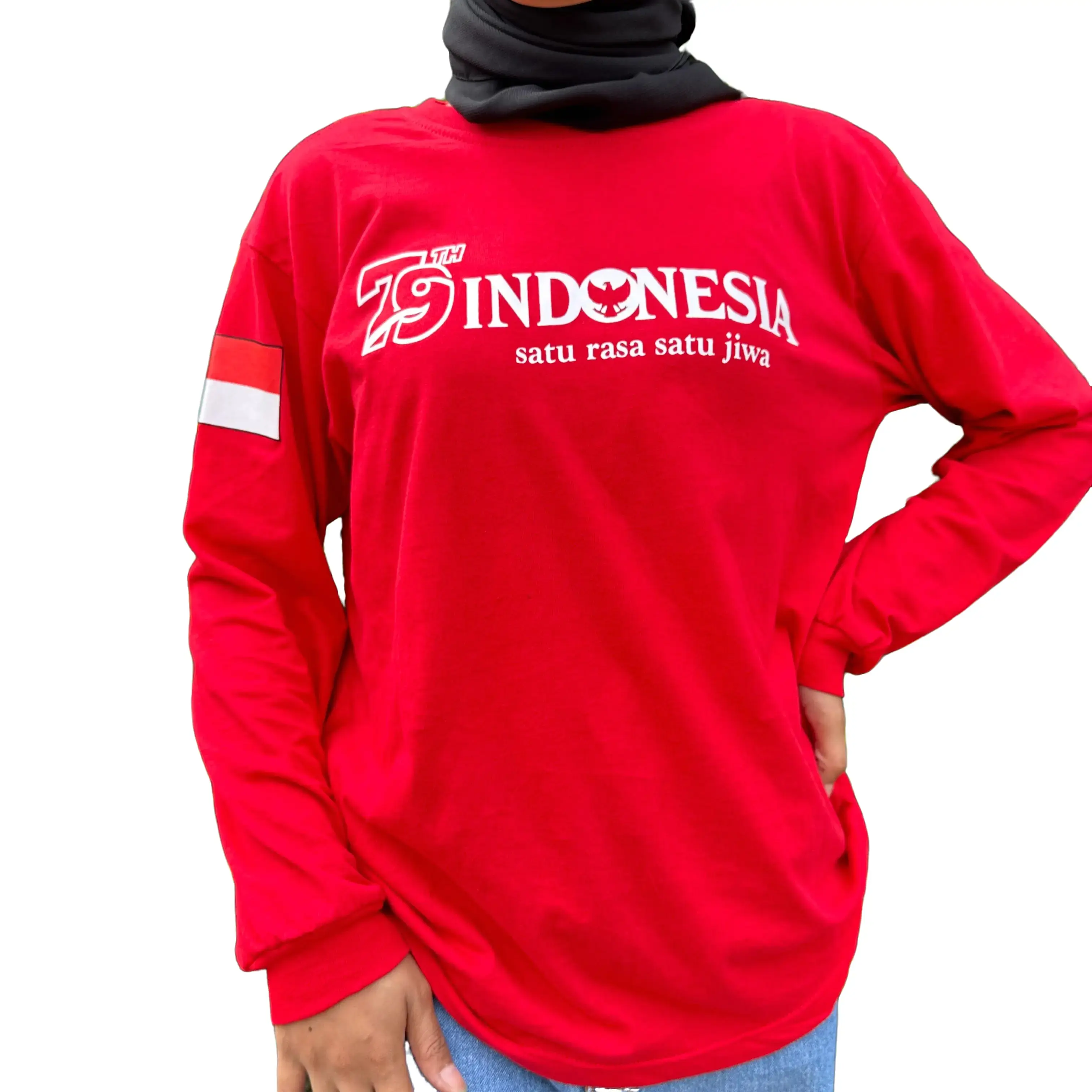 Follux - Baju Kaos Dewasa Oblong Special kemerdekaan bahan katun combed Atasan