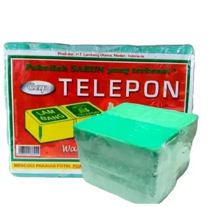 Cap TELEPON Sabun Batang Hijau 200gram Multifungsi untuk Pakaian Anak Aktif & Kebutuhan Ibu Rumah Tangga Aman Tidak Panas di Tangan