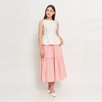 Gambar Chocochips - Ivelle Top / Atasan Wanita Modis Pita Bahu Kekinian Model Peplum Tanpa Lengan - White, XL dari Chocochips Boutique Kota Administrasi Jakarta Barat 4 Tokopedia