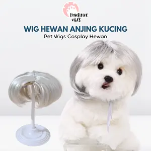 Wig Hewan Anjing Kucing - Pet Wigs Cosplay Hewan Anjing Kucing - Rambut Palsu Hewan Kucing Anjing