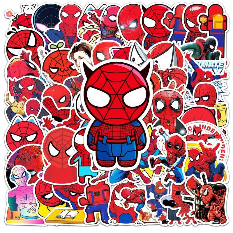 Hình Dán Người Nhện Anh Hùng Hoạt Hình 50 Miếng Chống Nước Tự Làm Cho Trẻ Em Cho Máy Tính Xách Tay Điện Thoại Mũ Bảo Hiểm Hình Dán Sáng Tạo