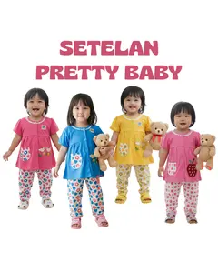 SETELAN PRETTY BABY PEREMPUAN BATITA LEMBUT USIA 0-12BULAN/FASHION ANAK MOTIF/SET MOTIF BORDIR