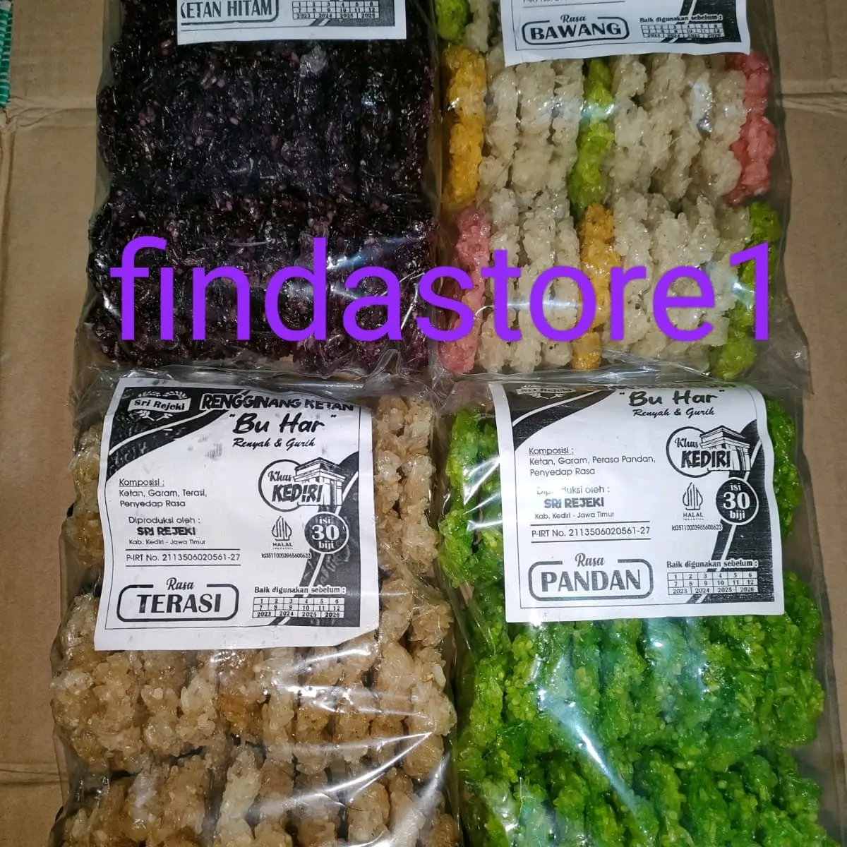 rengginan ketan ukuran besar isi 30 biji Food Kacang