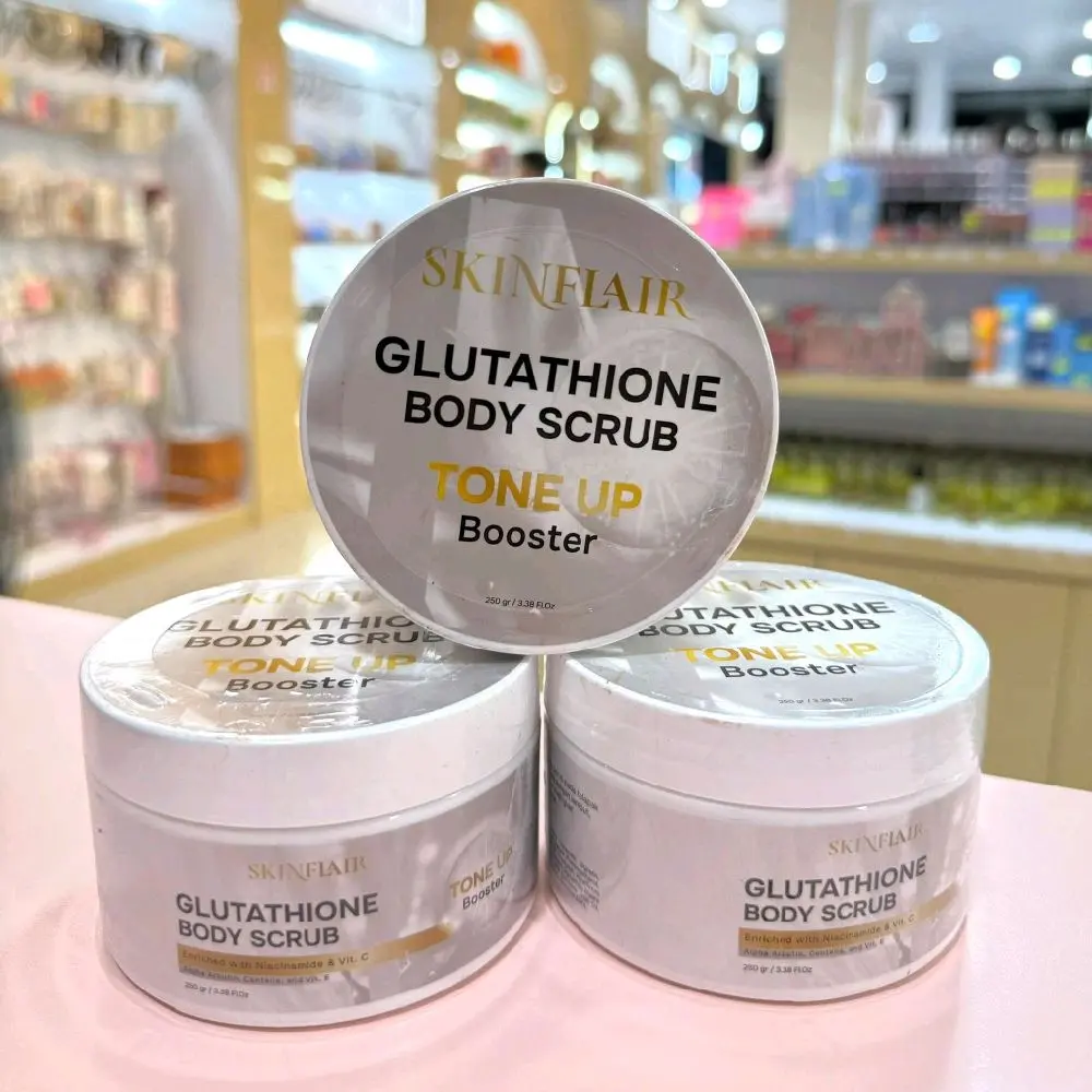SKINFLAIR GLUTAHITE BODY SERUM TONE BOSTRR BODY SCRUB Lulur Koko Glutathione  - TikTok Shop Malaysia