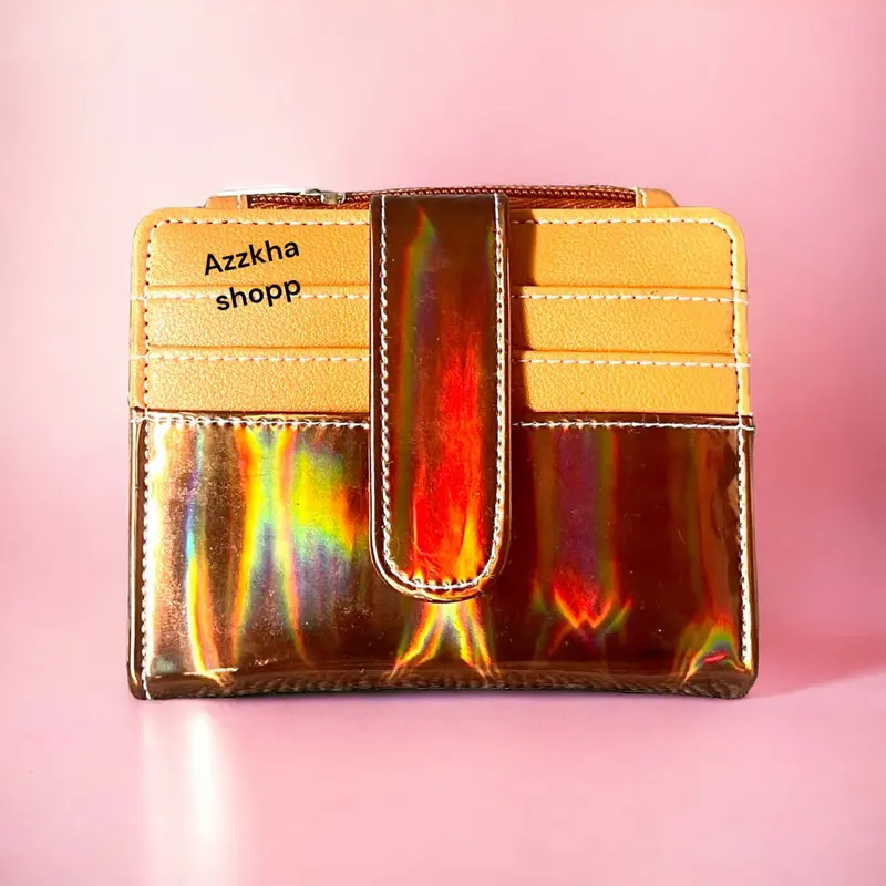 DOMPET LIPAT MINI HOLOGRAM/GLITTER - Kartu dan Wanita 5