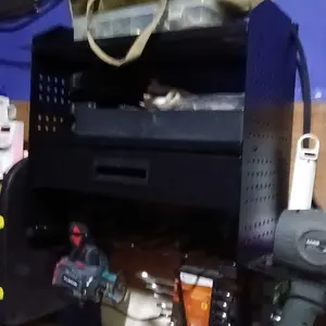 SJorage Rak Organizer Alat Tukang 4 Tingkat Dengan laci Penyimpanan Perkakas dengan Pengait Gantung&Slot Terpisah untuk Garasi​
