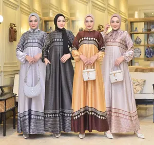 Gamis NAGITA Bahan Silk Premium Motif Terbaru Simple Elegan Busui Friendly | Ready Size M-6L |