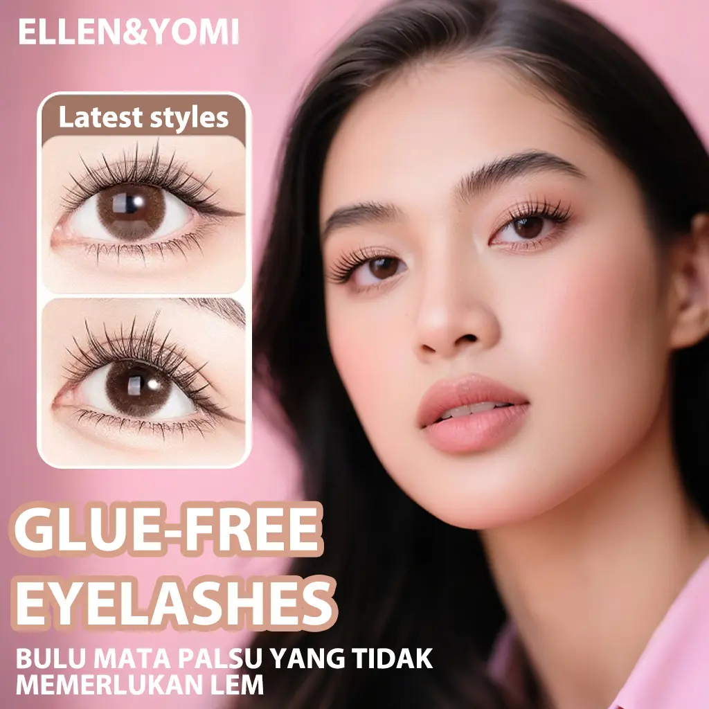 Bulu Mata Palsu Tanpa Lem Premium Eyelashes | Bulumata Extension | YOMI & ELLEN  | Wajah