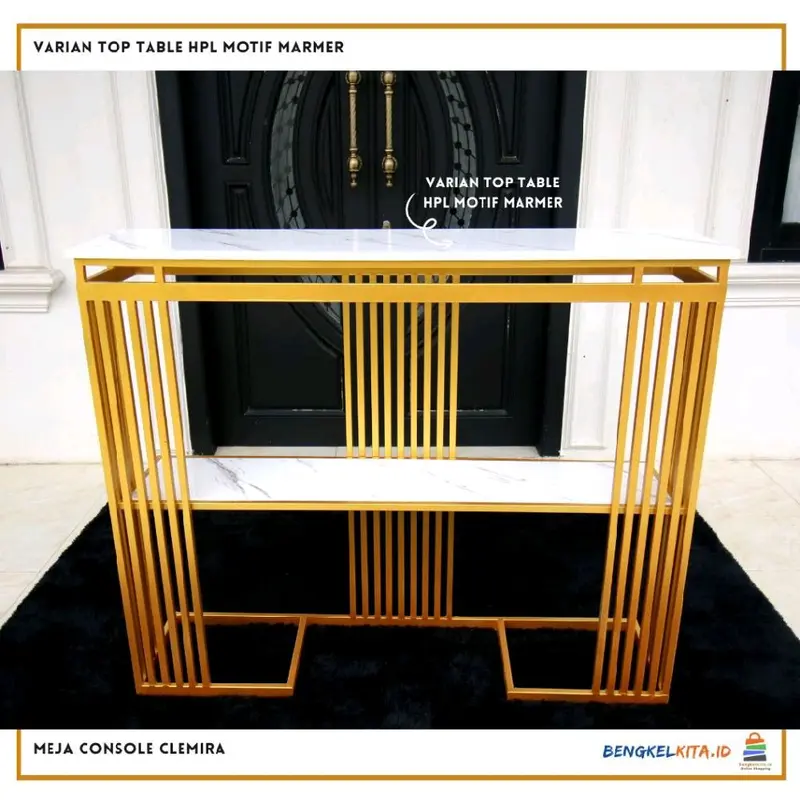 meja consol/meja hias ruang tamu Marmer Rak Kursi Furniture 5
