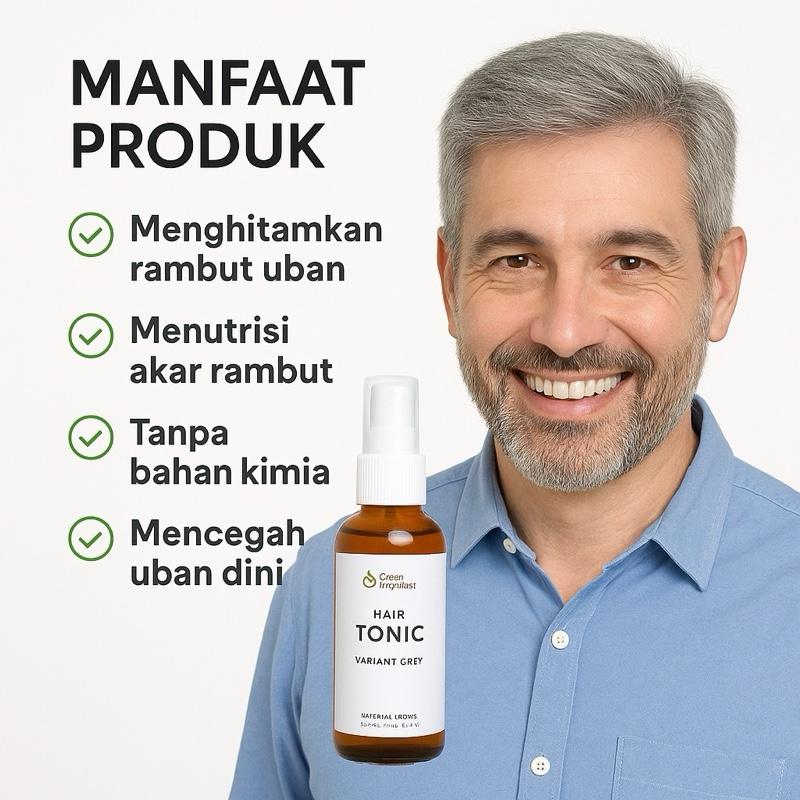 Hair Tonic Uban Green Angelica Menghitamkan Rambut Putih Nutrisi Rambut anti grey hair hitam extract Cat Dye Pria Pewarna 2