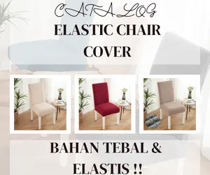 Elastic Chair Cover / Sarung Kursi Bangku Makan Elastis Polos Aesthethic Tebal