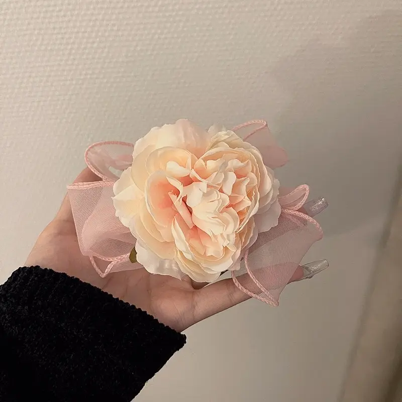 de.stuff2 - Camellia Flower Hair Claw Jepit Rambut Jedai Bunga Pita Wanita Korea / Aksesoris Rambut 4