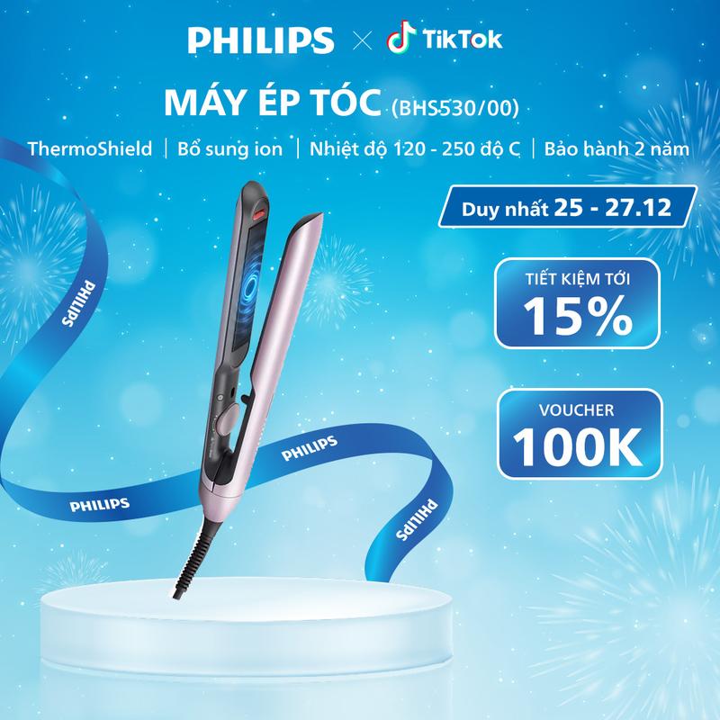  Máy Ép Tóc PHILIPS BHS530 Dễ Dàng Tạo Nhiều Kiểu Tóc Công Nghệ ThermoShield Bảo Hành 24 Tháng Máy Ép Tóc Dành cho Nữ 