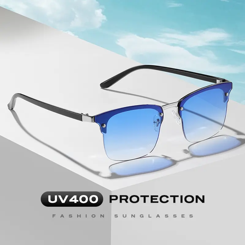 Korean fashion trend metal large frme pilot sunglasses