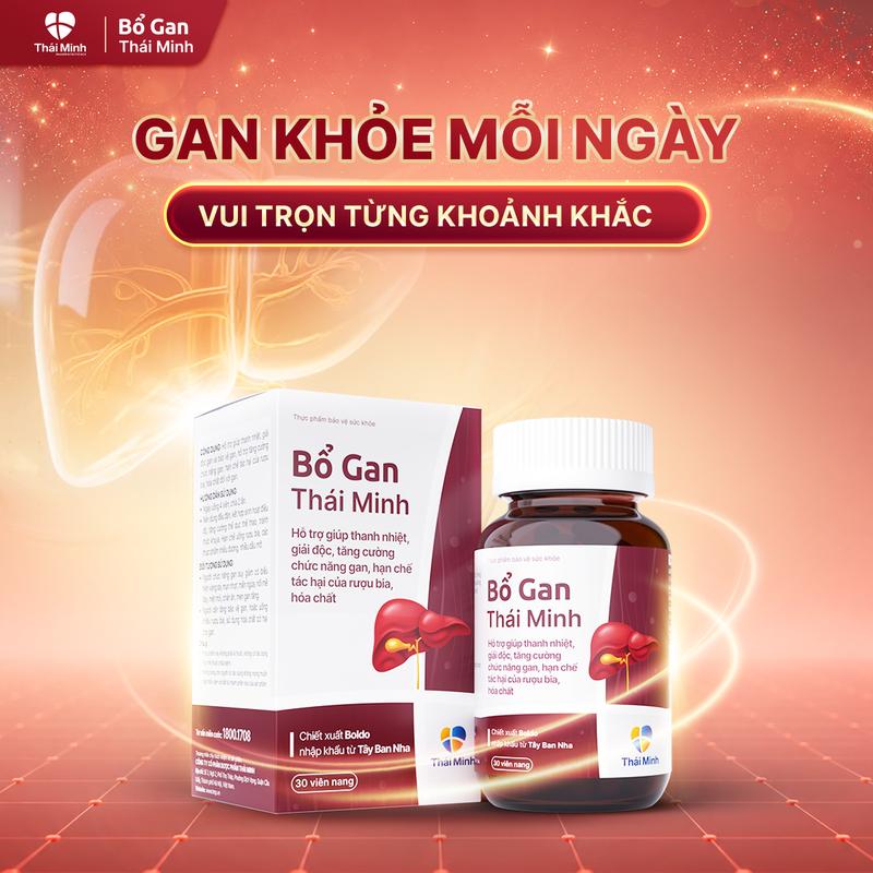 Bổ Gan Thái Minh - Hỗ trợ giúp thanh nhiệt, giải độc và và tăng cường chức năng gan - Lọ 30 viên