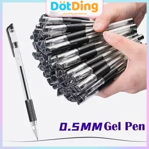 [DOTDING] Isi Ulang Pulpen Gel 0.5mm Hitam-Biru-Merah - Tinta Cepat Kering & Anti Bocor untuk Tugas Sekolah Dokumen Kantor/ Gel Pen Ballpoint Pen Refill For Student Back to School Office Stationery Supplies B046