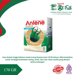 Anlene Gold Susu Tinggi Kalsium Halal 170 Gram Vanilla