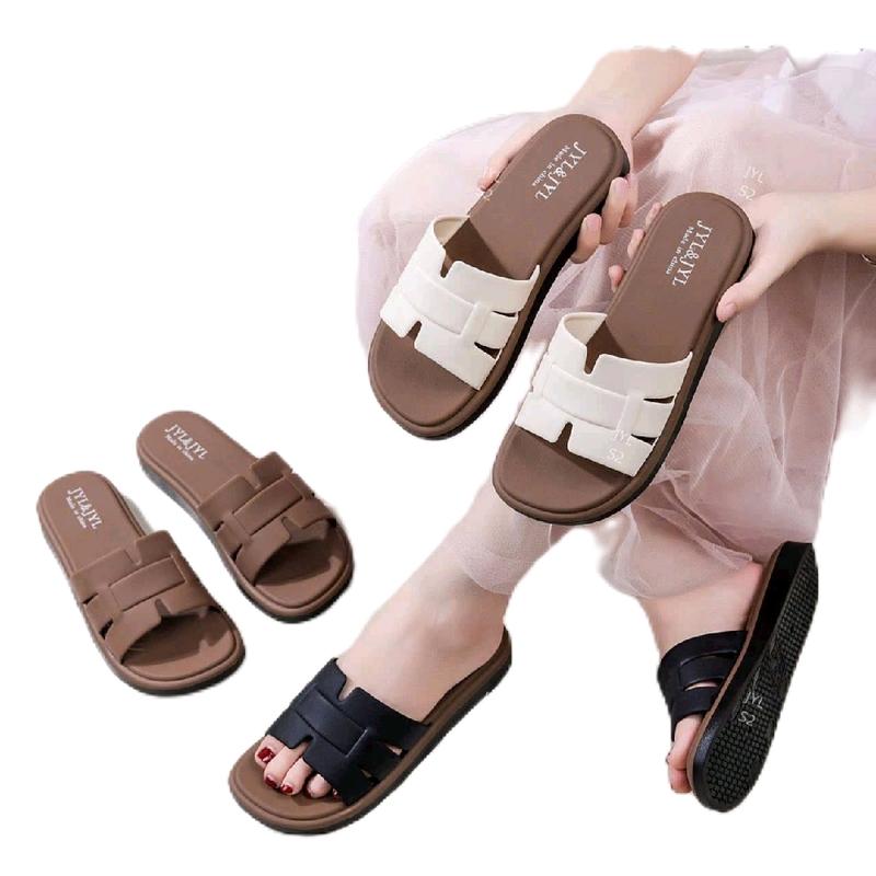 Dép nữ mẫu mới quay ngang trơn cao 2cm mềm êm