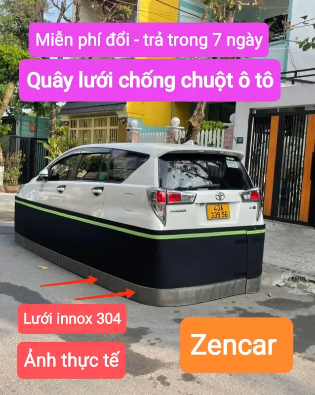 [Tặng Khóa] Quây lưới chống chuột ô tô 0