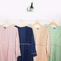 Gambar GAMIS OZIAS BROKAT POLKA PREMIUM 08333 LD 105 & LD 120I Gamis Kondangan Cantik I Gamis Wisuda Remaja Nyaman Panjang - navy, LD 120 dari Ozias.id Kota Administrasi Jakarta Barat 4 Tokopedia