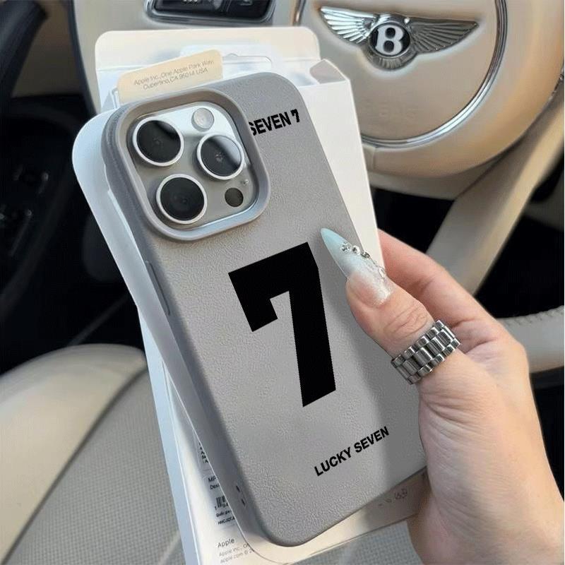 Số 7 phong cách tối giản ngầu, ốp lưng tương thích 14/17promax, iPhone15/16Pro, 12/13, tối giản dễ phối đồ