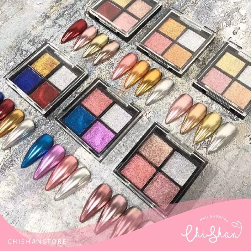COMPACT POWDER METALIC MIRROR CHROME NAILART 0