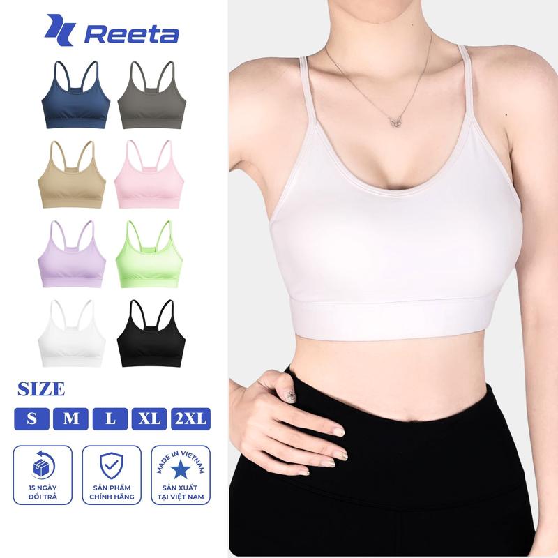 Áo bra tập gym thể thao nữ Reeta có mút nâng ngực định hình, chất vải co dãn 4…