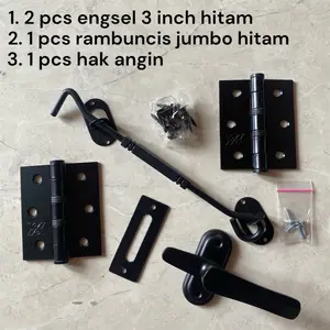 Paket Jendela Rumah Hak Angin + Engsel Jendela 3 Inch + Rambuncis Jumbo 10 cm