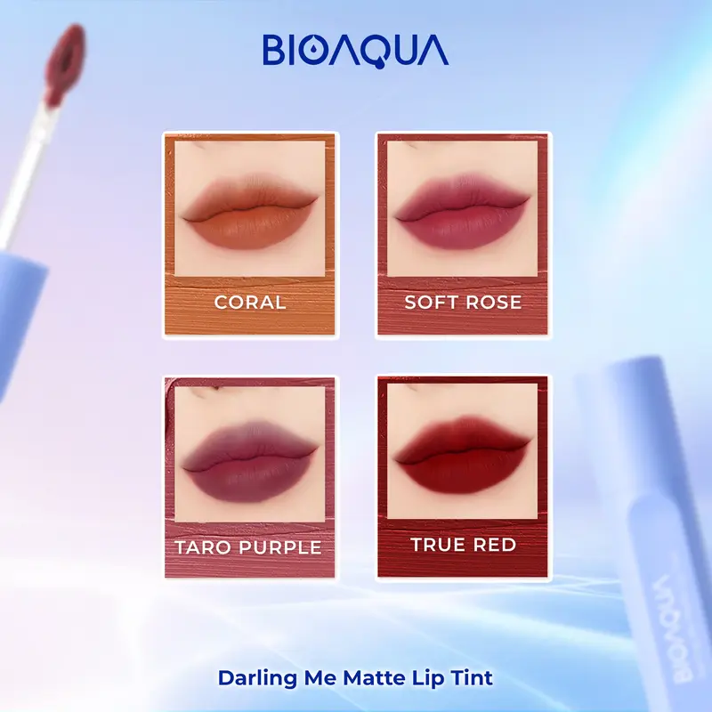 【BPOM】BIOAQUA Fantastic Me Glossy Lip Tint 2.3g Bibir Lipcream Long Lasting Waterproof Lipstick lipstik Transferproof Tahan Lama Natural Formula Ringan 4