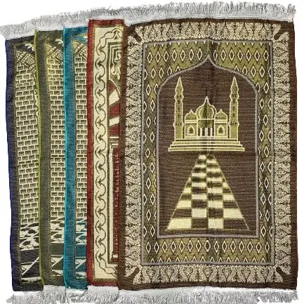 Sajadah Chennile Turkey Rumbai Tambang Motif Premium 53x105cm|Satuan|Grosir|Kodi Termurah dan Terlengkap Muslim Turki Nyaman Bordir