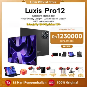 [COD] Tablet 2026 Luxis Galaxy Pro12 dengan Daya Tahan Baterai Tinggi, Layar OLED HD Android 120Hz 11.6 inci, SIM Ganda 5G