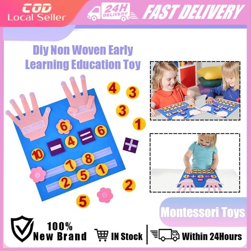 Felt Finger Numbers Math Puzzle Kid Montessori Toy Children Counting ...