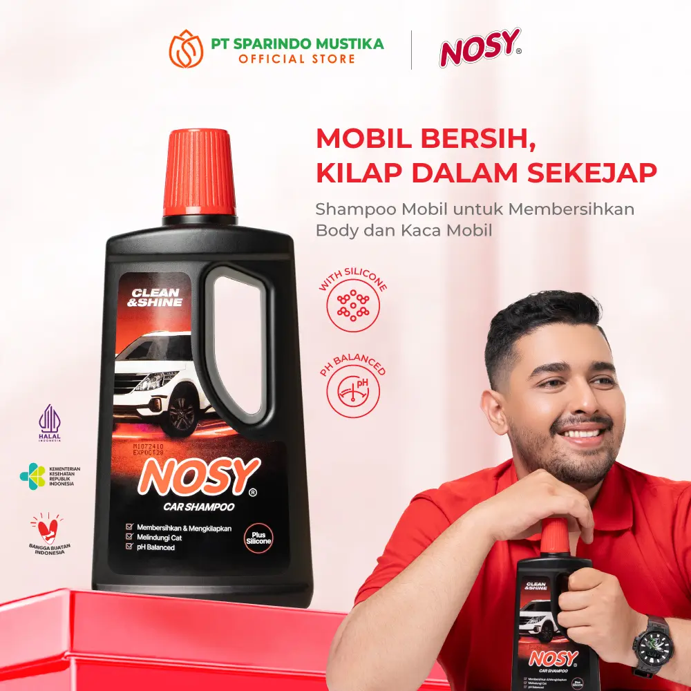 NOSY Shampoo Mobil Botol 550ml Membersihkan Body dan Kaca Mobil